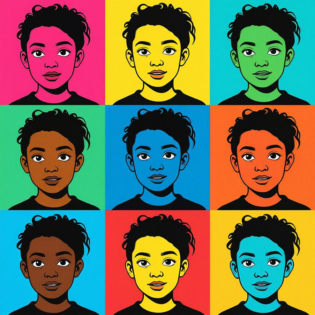Pop Art Portrait Grid