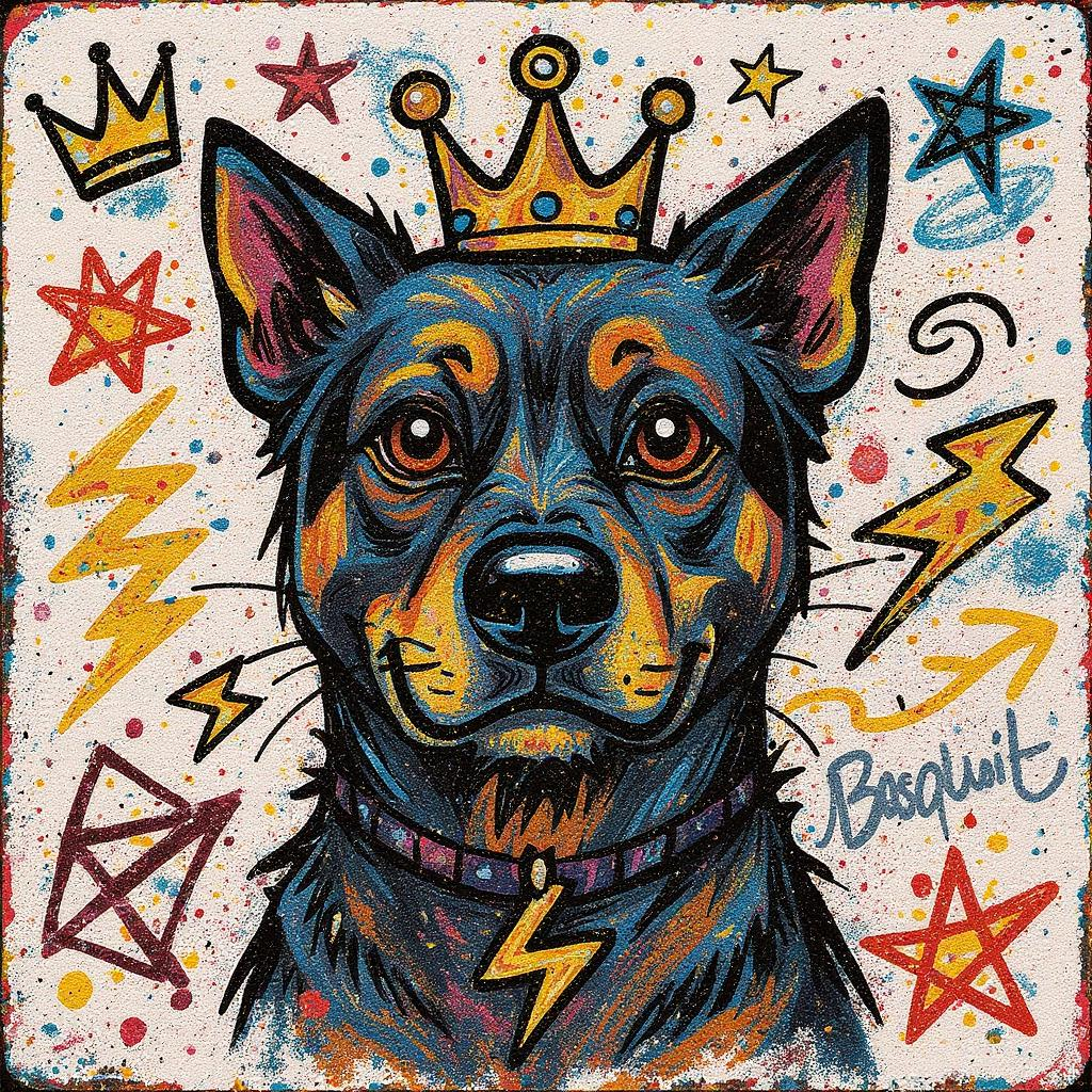 Street Art Dog Portrait